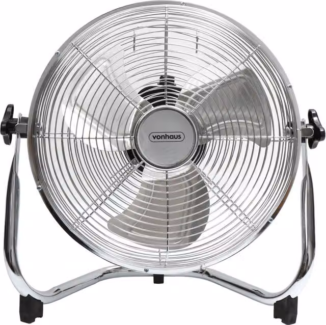 VonHaus Silver Metal Mains Powered Floor Fan, Diameter: 40 cm