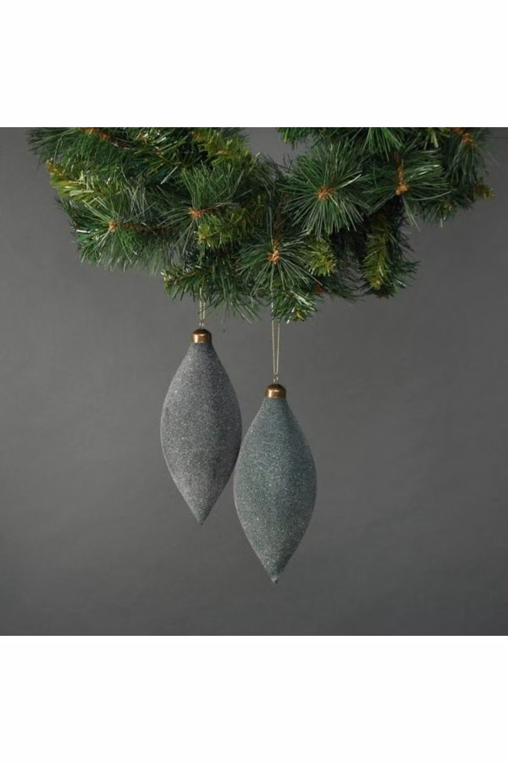 KDMD Celeste Drop Glass Bauble Pendant Set of 4 in Grey and Green – 2