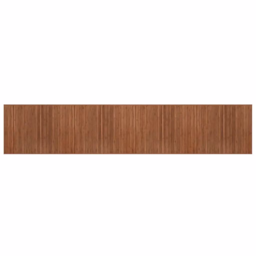 Berkfield Home Rectangular Bamboo Rug in Brown, W: 80 cm, L: 400 cm – 1