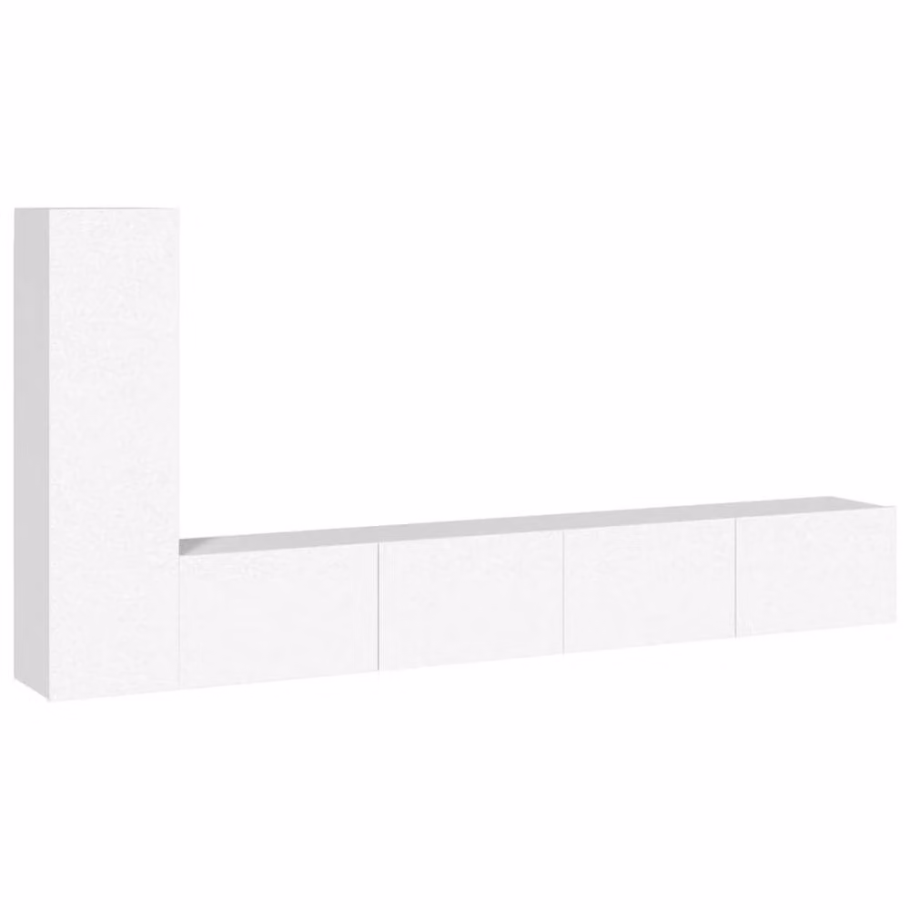 Berkfield Home Classic 3 Piece White Engineered Wood TV Cabinet Set – 2