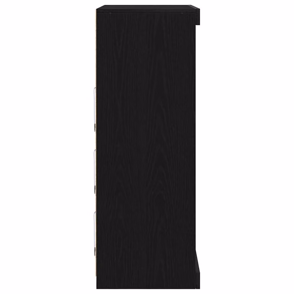 Berkfield Home Modern Black Oak Sideboard with Integrated LED Lighting W/D/H: 41 x 37 x 100 cm – 6