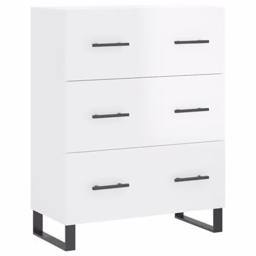 vidaXL High Gloss White Sideboard in Engineered Wood W/D/H: 69.5 x 34 x 90 cm