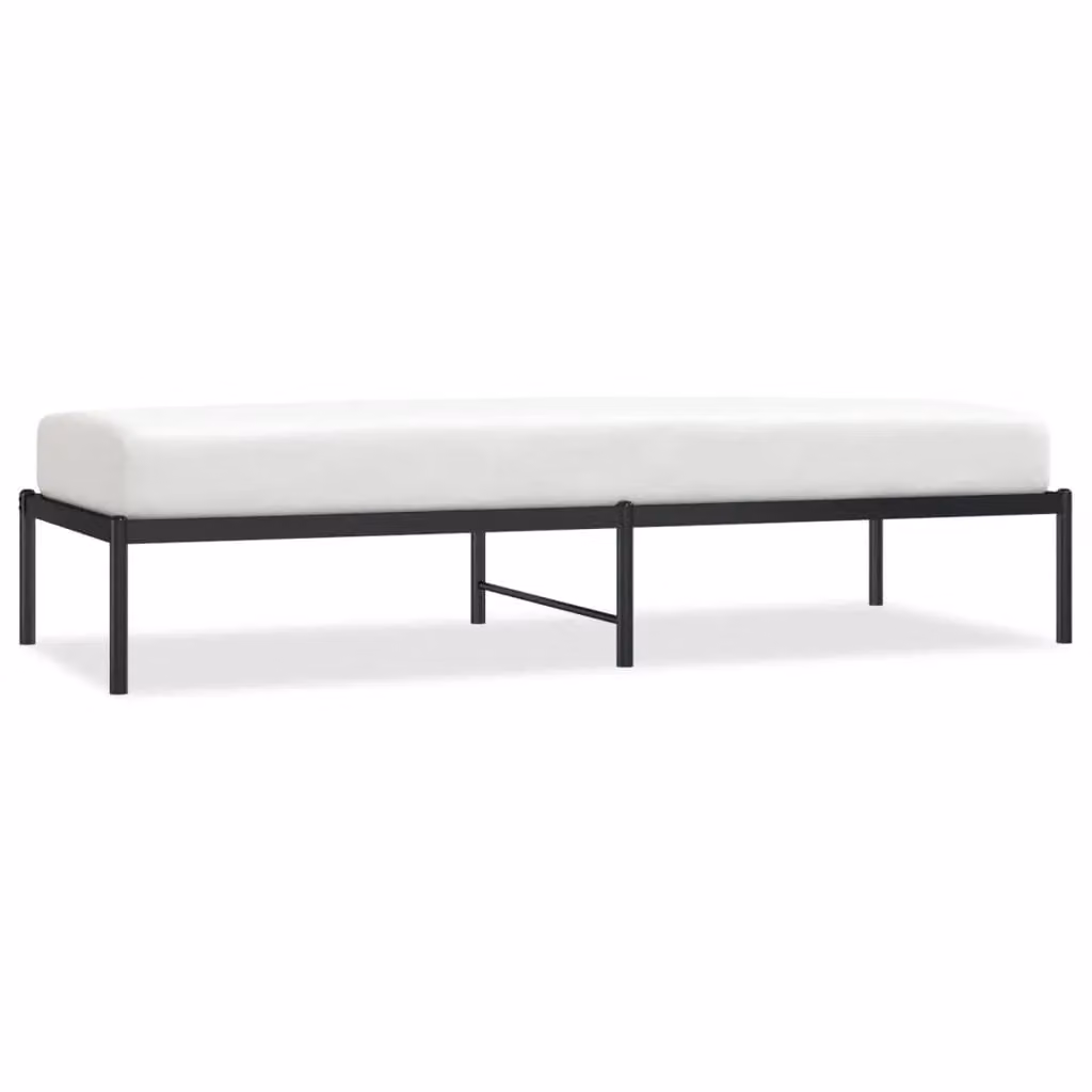 Berkfield Home Metal Bed Frame in Black, W/D/H: 75 x 190 cm Small Single – 2