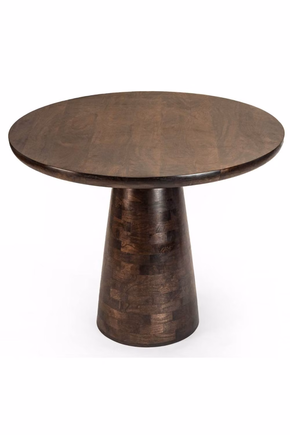 IH Design Bathwick Round Mango Wood Dining Table in Dark Brown, Diameter: 100 cm, Height: 78 cm – 2