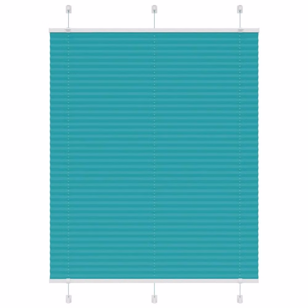 Berkfield Home Single Pleat Blind in Petrol Green, W: 105 cm, H: 150 cm