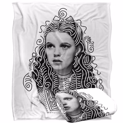 LOGOVISION The Wizard Of Oz Dorothy Griffiti Silky Touch Super Soft Fleece Throw Blanket, Multicolour, W: 152 cm, D: 127 cm – 1