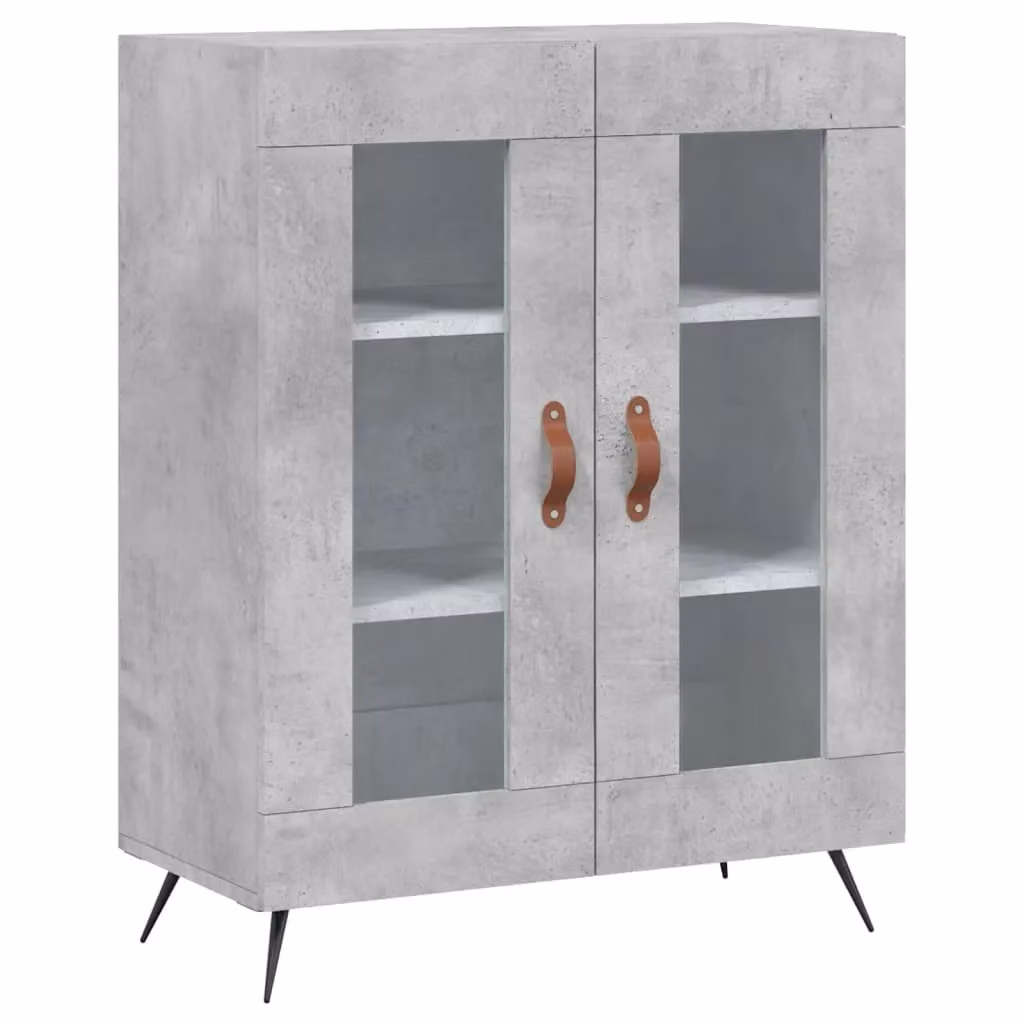 Berkfield Home Sideboard in Concrete Grey, W: 69.5 cm, D: 34 cm, H: 90 cm – 2