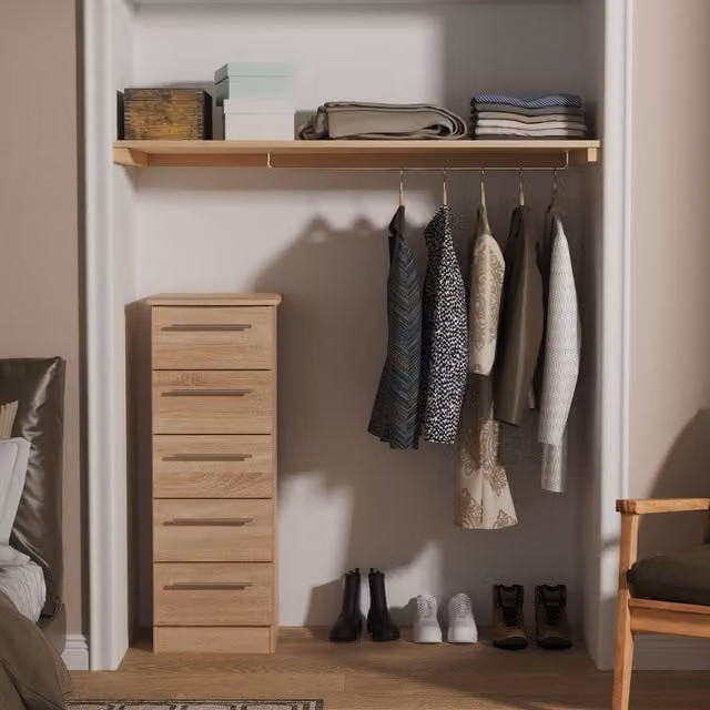 2 U Carlton 5 Drawer Tallboy in Light Oak – 1