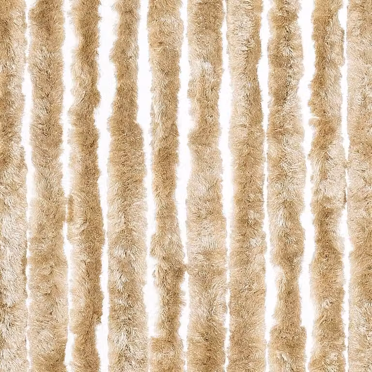 Berkfield Home Beige Chenille Insect Curtain W: 56 cm, H: 200 cm