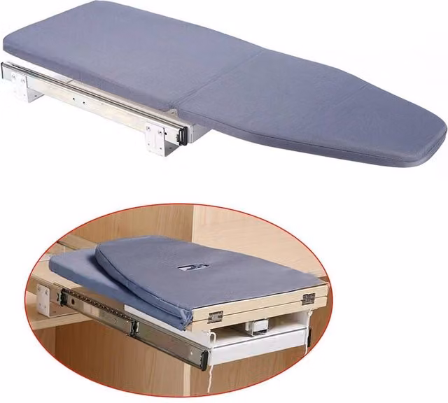 SPETLEK Grey Folding Pull-Out Retractable Ironing Board with 0.6m2 Surface Area – 1