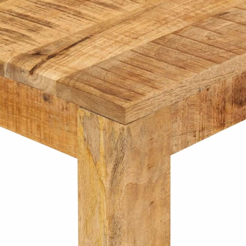 Berkfield Home Rectangular Mango Wood Dining Table in Brown, W/D/H: 110 x 55 x 76 cm – 3