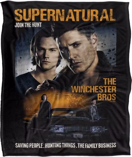LOGOVISION Supernatural Sam and Dean Poster Silky Touch Super Soft Fleece Throw Blanket, Multicolour, W: 152 cm, D: 127 cm – 6
