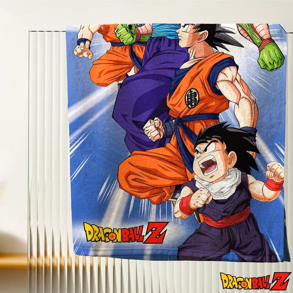Dragon Ball Z Heroes Fluffy Cotton Graphic Towel in Blue, W/D/H: 140 x 70 x 70 cm – 4