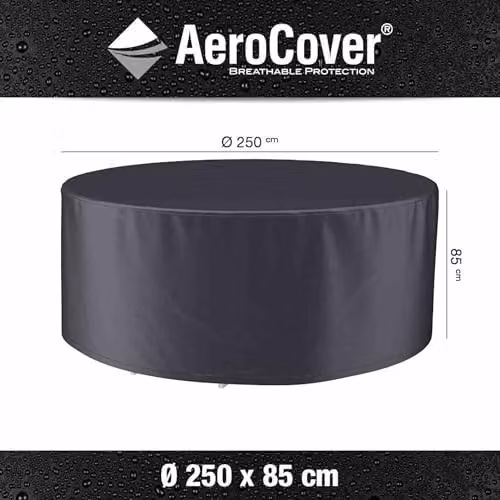Ruma AeroCover Waterproof Polyester Round Garden Dining Set Cover in Grey, W: 250 cm, D: 250 cm, H: 85 cm – 2