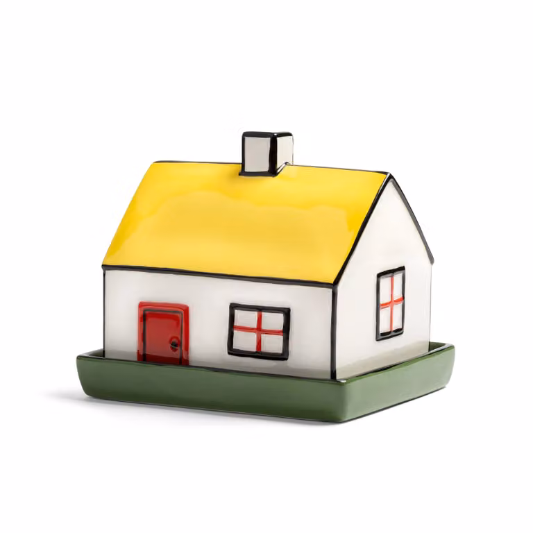 &Klevering Haines Multicolour Porcelain Butter Dish
