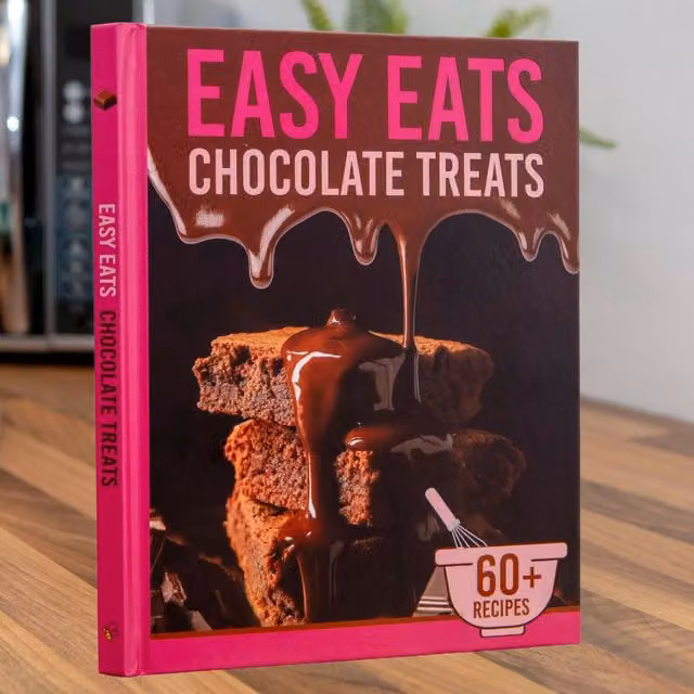 Boxer Gifts Easy Eats Chocolate Bakes Baking Recipe Book with Over 60 Recipes in Black