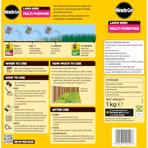 Miracle-Gro Multipurpose Lawn Seed, 1 kg – 2