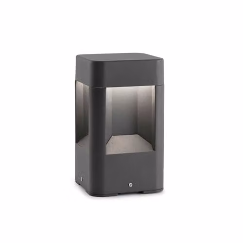 Netlighting Naya LED Outdoor Pedestal and Wall Light in Dark Grey, IP54, Warm White