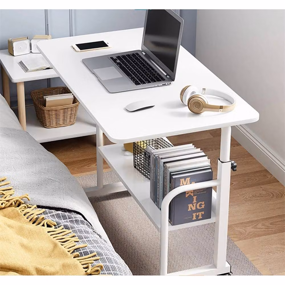 Havendro Height Adjustable Mobile Overbed Table Desk in White – 5
