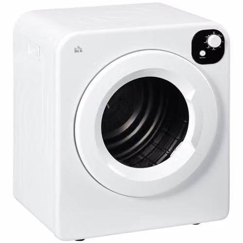 HOMCOM 6kg Vented Tumble Dryer, Freestanding, Wall Mounted or Stackable, White
