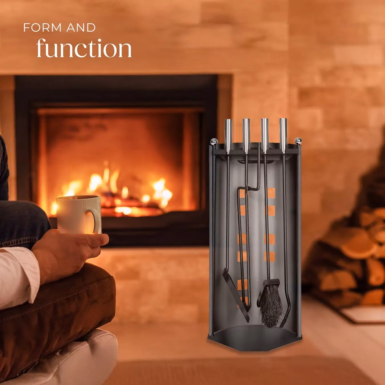 tectake Log Burner Accessories in Grey and Black – 6