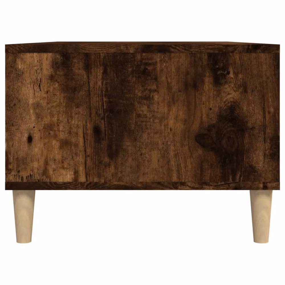 Berkfield Home Smoked Oak Coffee Table in Brown, W/D/H: 90 x 50 x 36 cm – 5