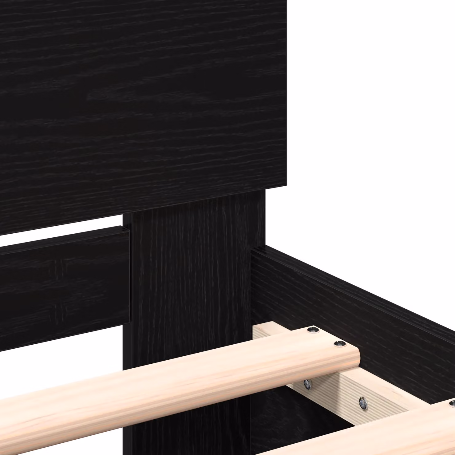 Berkfield Home Modern Bed Frame with Headboard in Black Oak, W: 180 cm, D: 200 cm – 3