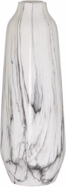 Hill Interiors Olpe White Marble Tabletop Vase