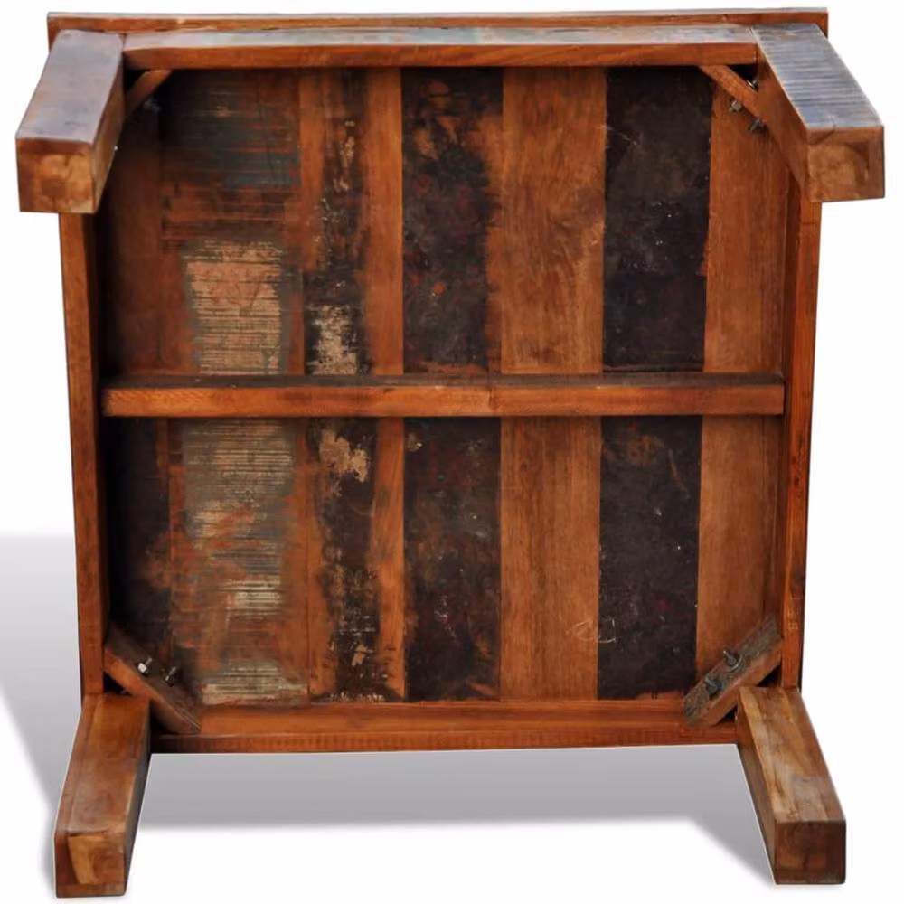 Berkfield Home Square Reclaimed Wood Coffee Table in Multicolour – 3
