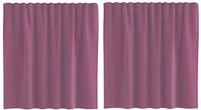 Berkfield Home Purple Voile Fabric Curtains with Rod Pockets, 2 Pack