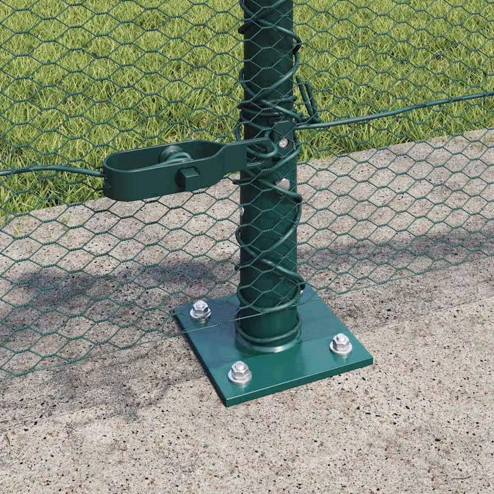 Berkfield Home Green Steel Hexagon Fence, W: 0.4 m, L: 50 m – 3
