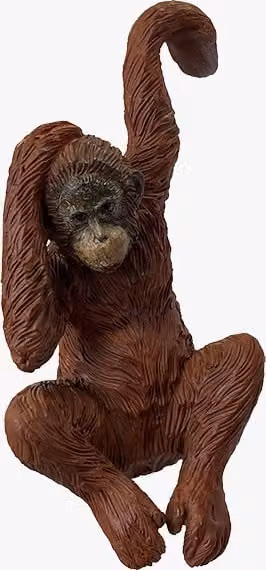 Perch & Parrow Owen Orangutan Plant Hanger Set of Two, White and Brown