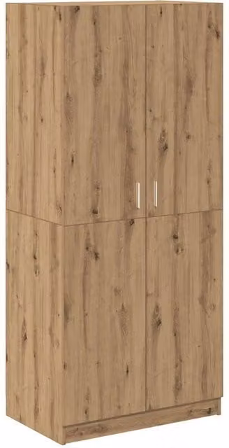 Berkfield Home Artisan Oak Wardrobe in Brown, W/D/H: 90 x 52 x 200 cm