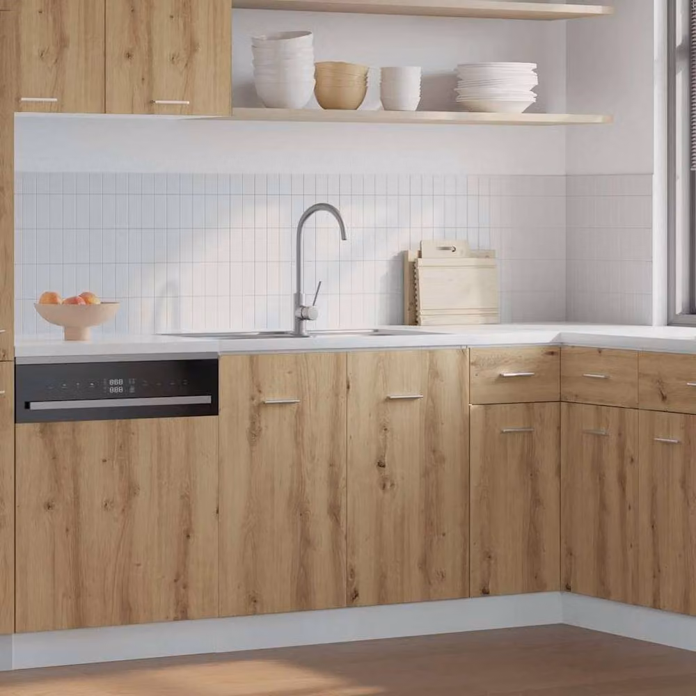 Berkfield Home Lyon Artisan Oak Sink Bottom Cabinet, Brown, W: 80 cm, D: 46 cm, H: 81.5 cm – 2