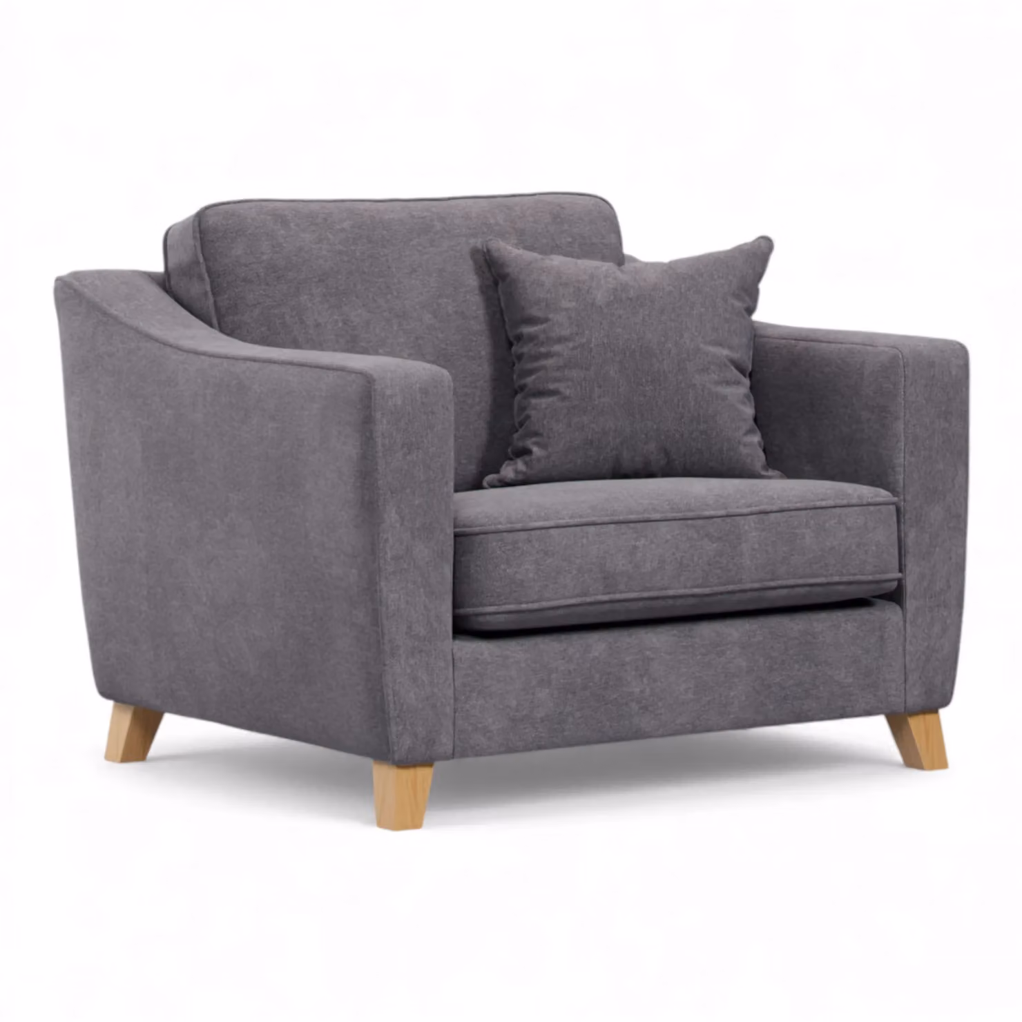 The Great Sofa Company Jackson Chenille Snuggle Chair in Grey – 2