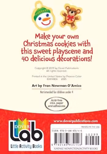 Dover Publications Glitter Decorate Christmas Cookies Sticker Activity Book for Children, Multicolour – 2