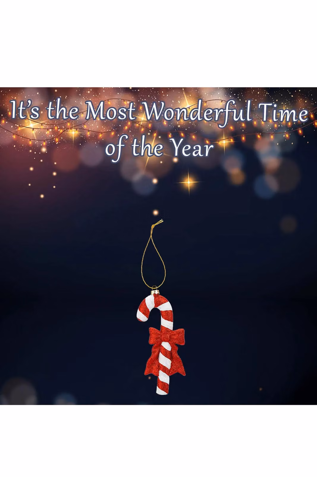 VFM e-Store Red Striped Candy Cane Christmas Tree Hanging Ornament, H 18.2 cm x W 8 cm x D 2.3 cm – 2