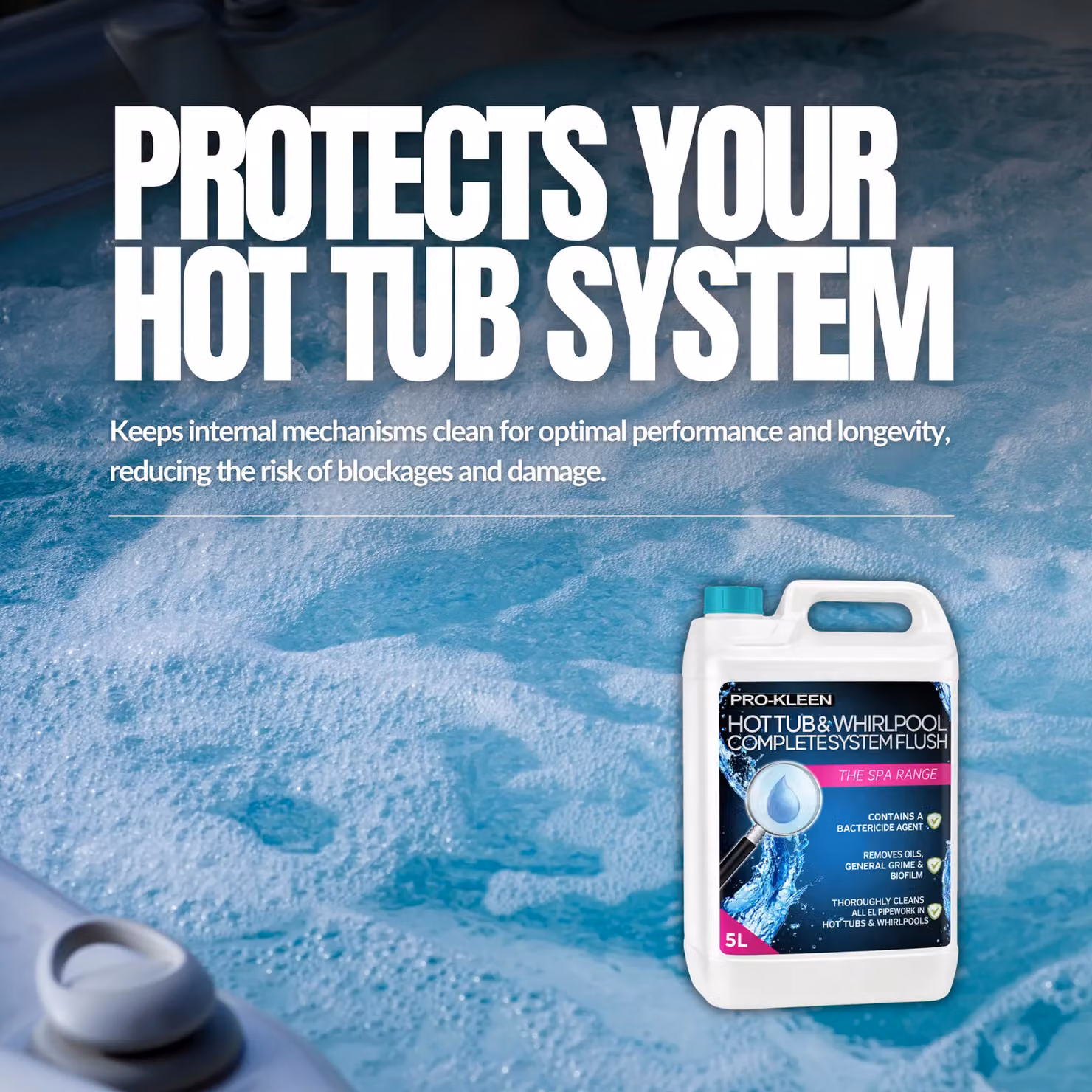 ProKleen Hot Tub and Whirlpool Complete System Flush Cleaner, 3 x 5 l – 3