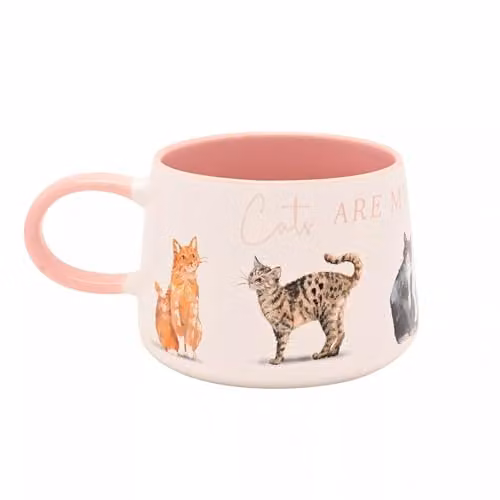 Widdop & Co. Ceramic Mug in Multicolour, Pink and White