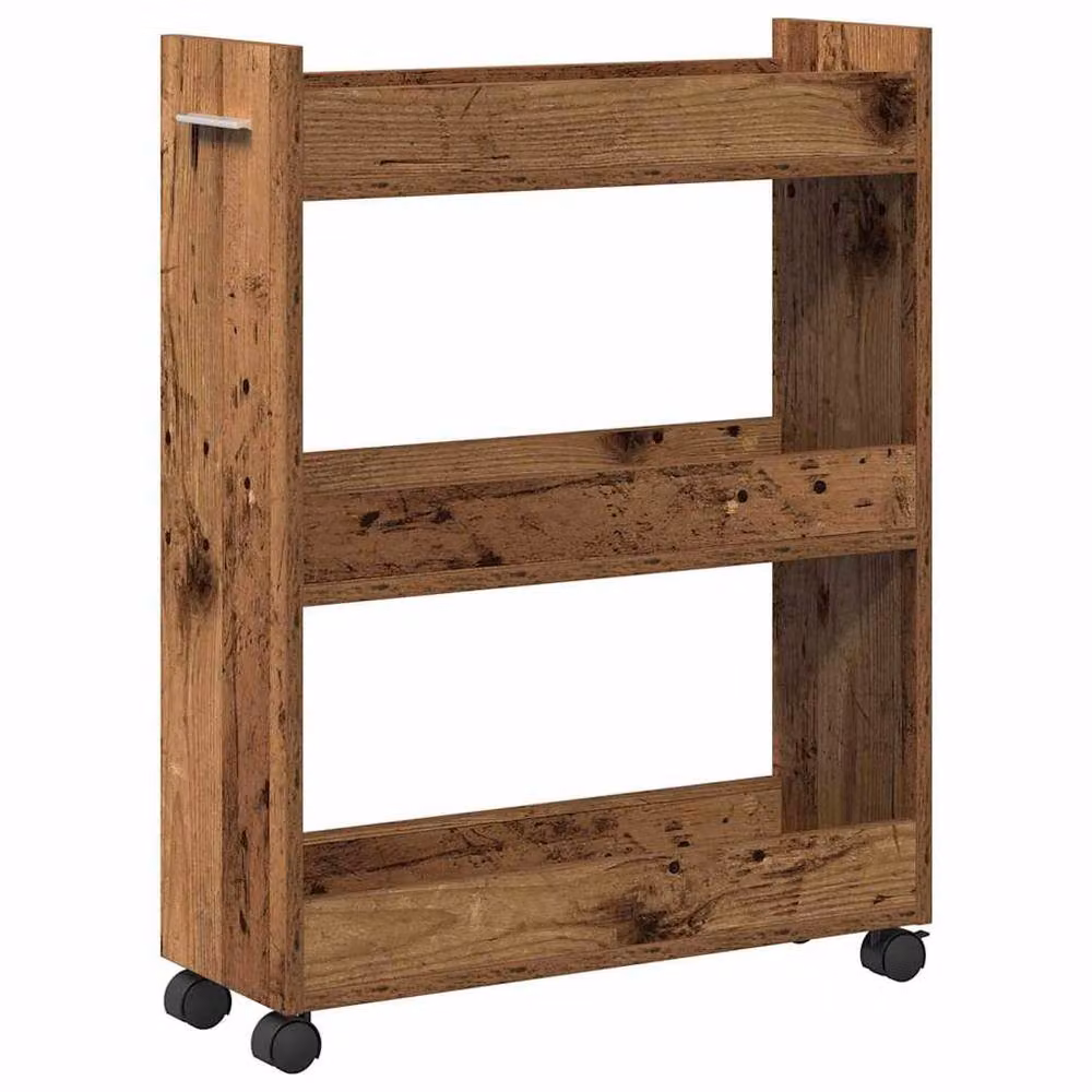 Berkfield Home Rolling Cabinet in Brown Old Wood, W/D/H: 60 x 22 x 79 cm – 3