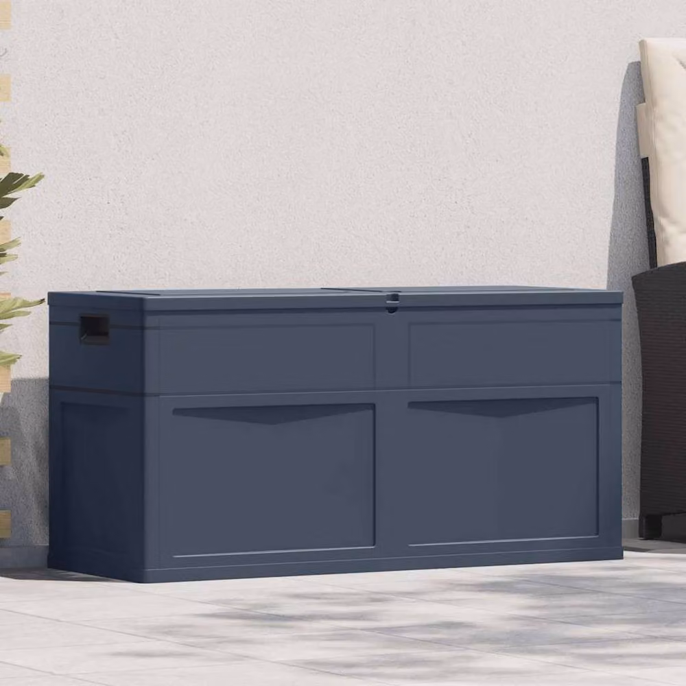 Berkfield Home Garden Storage Box 320 L Black and Blue – 3