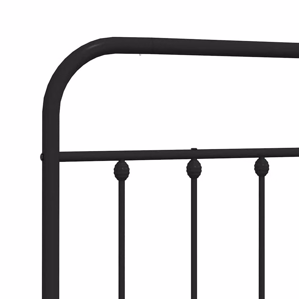 Berkfield Home Classic Metal Headboard in Black, Width: 193 cm – 3