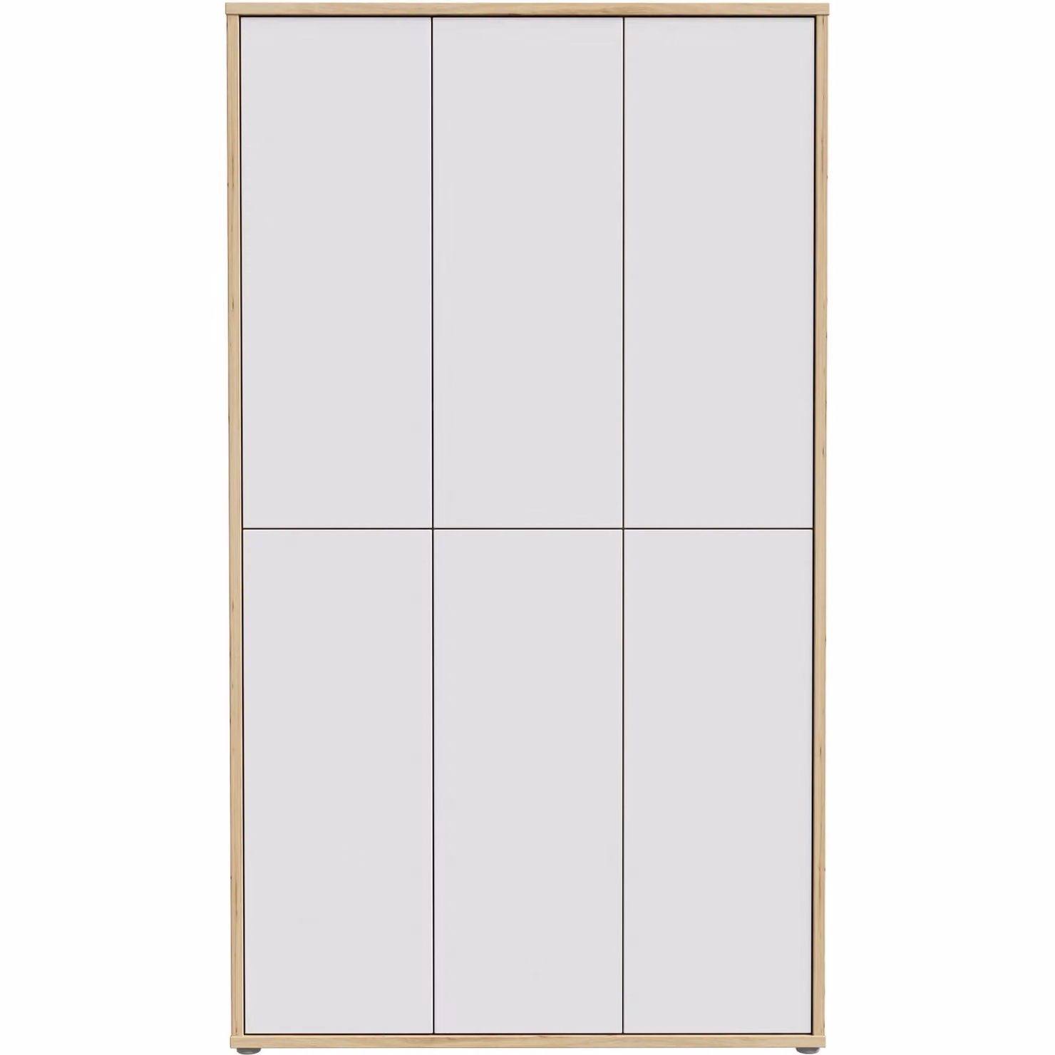 Furniture To Go Alice Springs Shoe Cabinet with 6 Push-Open Doors in Artisan Oak and Light Grey – 2