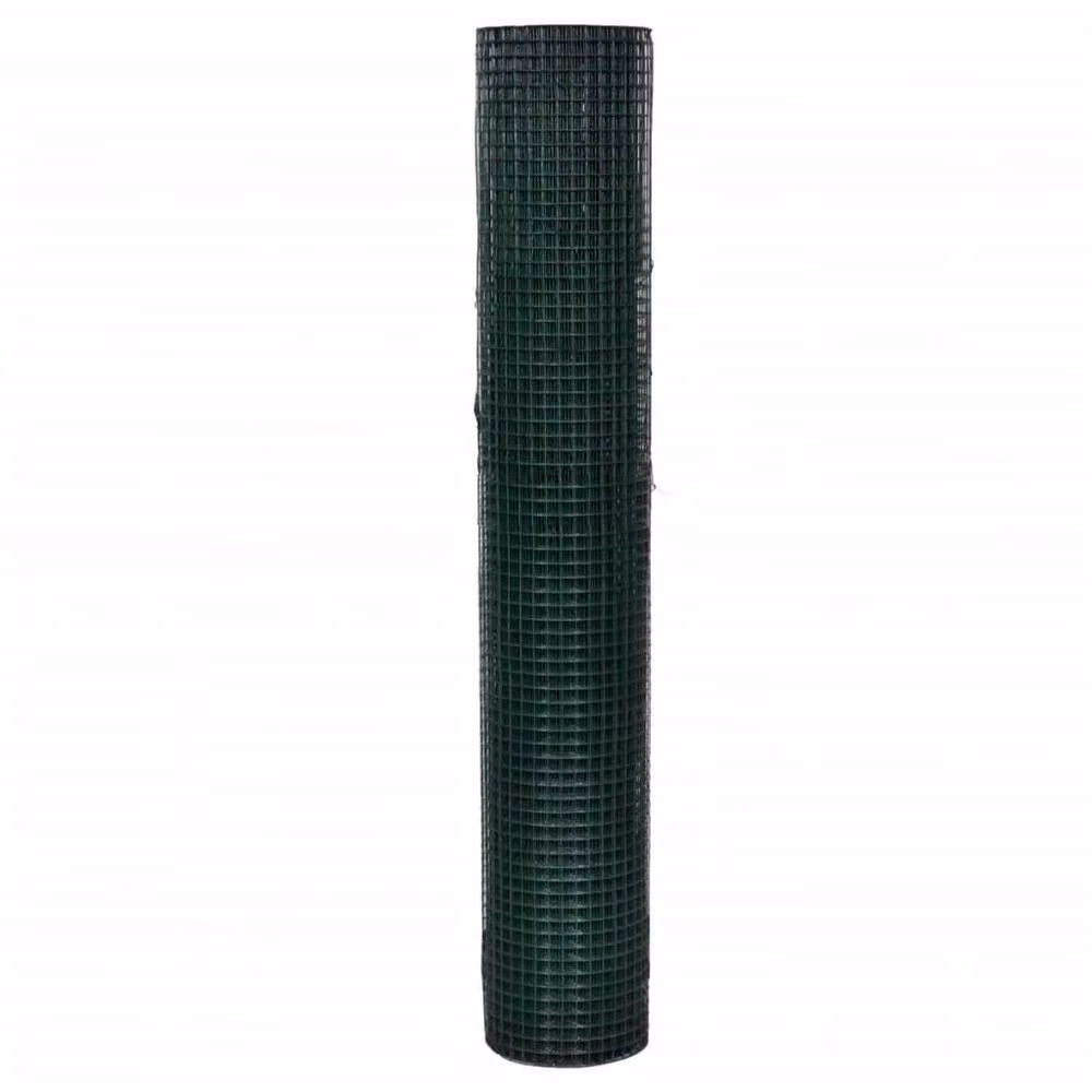 Berkfield Home Green PVC Coated Galvanised Steel Chicken Wire Fence, 25 x 1 m – 2