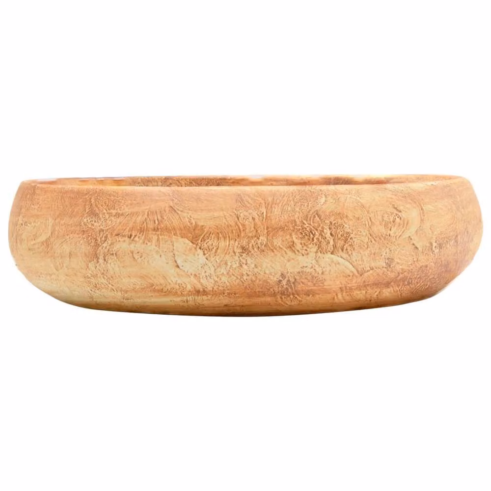 Berkfield Home Brown Oval Ceramic Countertop Basin W: 59 cm, D: 40 cm, H: 15 cm – 2