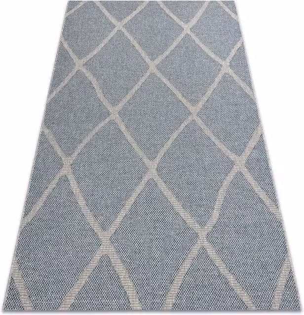 RugsX House Grey Sisal Style Rectangular Flat Weave Rug, W: 140 cm, D: 190 cm