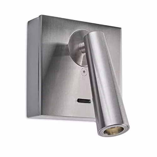 Netlighting Gamma LED Wall Reading Light in Grey and Silver with 175lm Warm White 2700K – 1