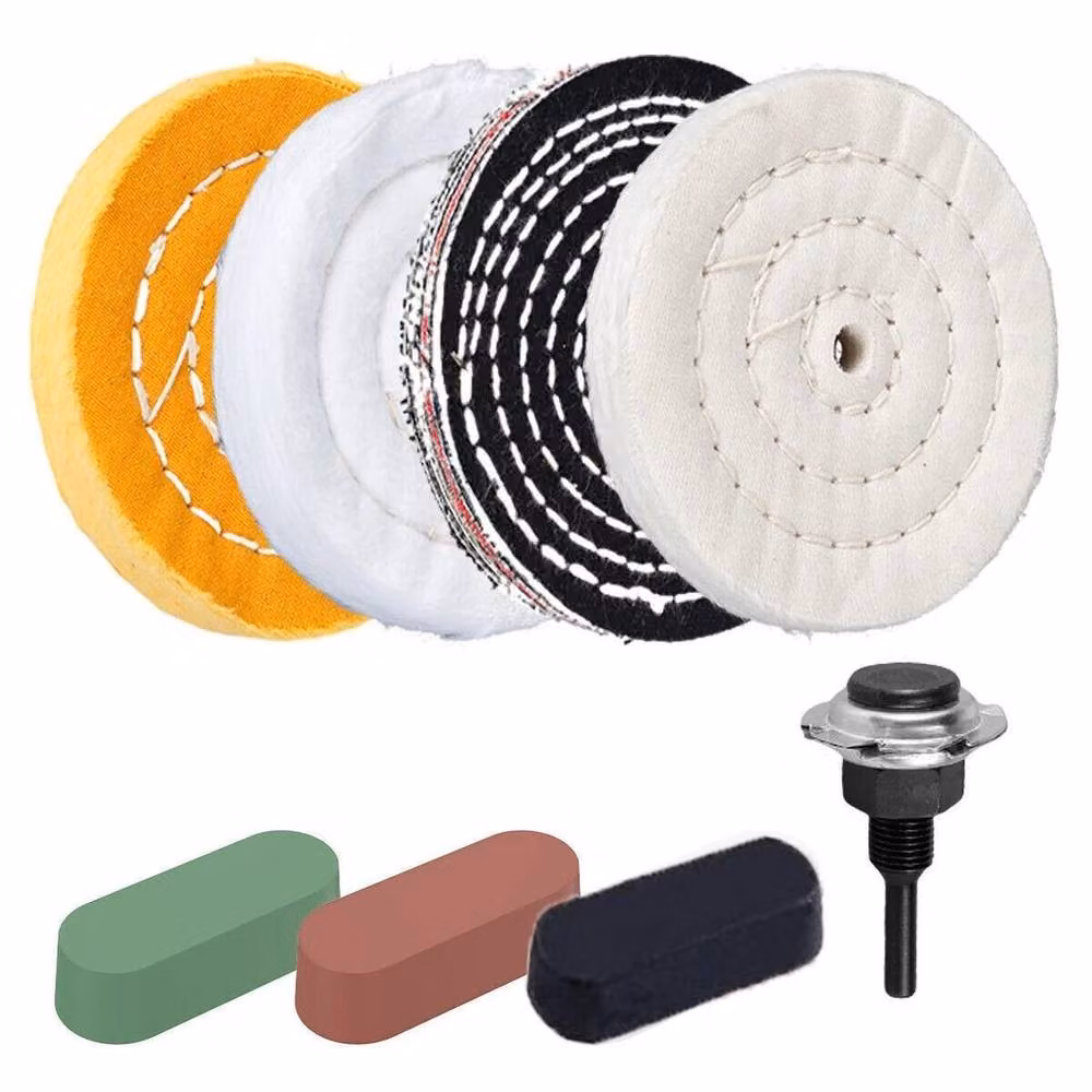 SPETLEK 8-Piece Multicolour Cotton Spiral Stitched Buffing and Polishing Wheel Mop Set – 2