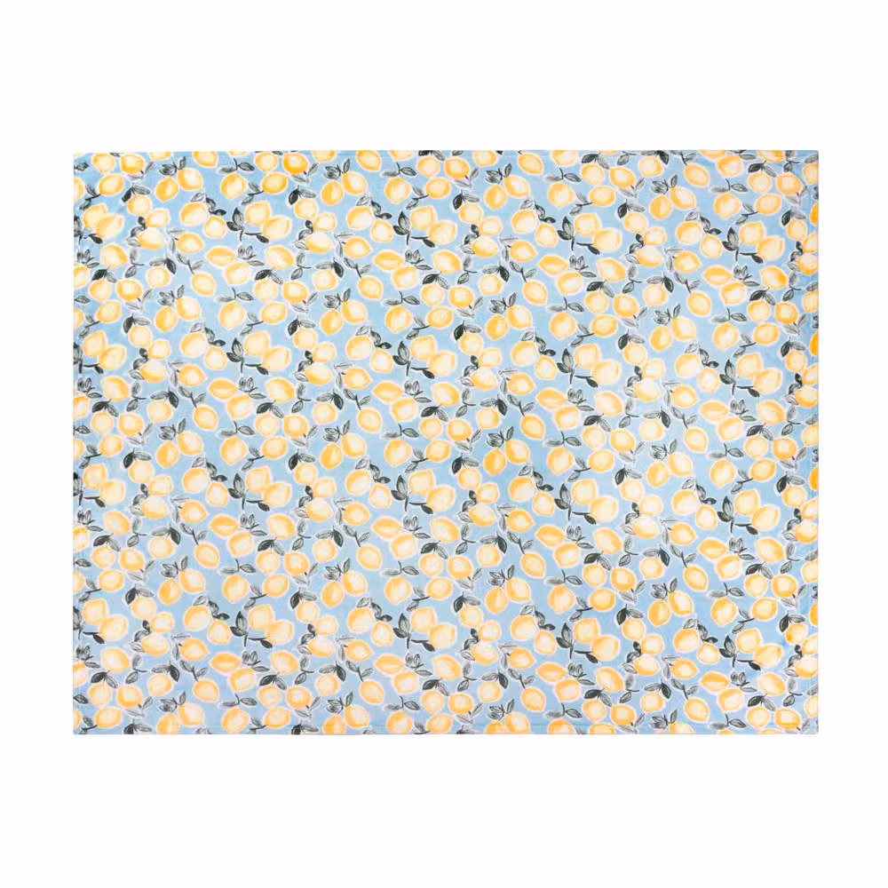 Riva Home Blue Floral Fleece Throw, W: 130 cm, D: 150 cm – 2