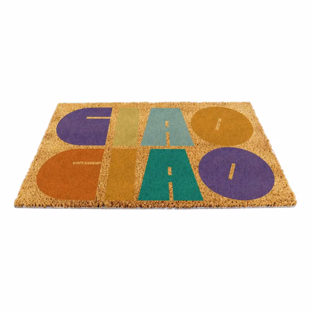 Artsy Mats Elizabeth Olwen Ciao Ciao Coir Doormat in Tan, Brown and Beige, W: 60 cm, D: 40 cm – 4